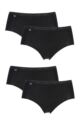 Ladies 4 Pack Sloggi Basic Midi Briefs - Black