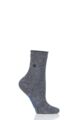 Ladies 1 Pair Birkenstock Cotton Sole Bling Socks - Anthracite
