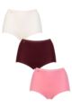 Ladies 3 Pair Sloggi Basic Maxi Briefs - Pinks