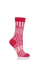 Ladies 1 Pair Birkenstock Cotton Ethno Summer Socks - Tango Red