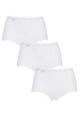 Ladies 3 Pair Sloggi Basic Maxi Briefs - White / Gold