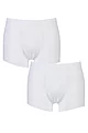 Mens 2 Pack Sloggi 24/7 Basic Natural Cotton Boxer Shorts - White