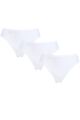 Ladies 3 Pack Sloggi 24/7 Cotton Lace Tai Briefs - White