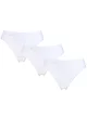 Women's 3 Pack Sloggi 24/7 Cotton Lace Tai Briefs - White