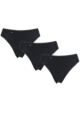 Women's 3 Pack Sloggi 24/7 Cotton Lace Tai Briefs - Black