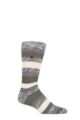 Mens 1 Pair Birkenstock Slub Striped Cotton Socks - Bungee Cord