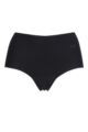 Ladies 1 Pair Sloggi Zero Modal Short Style Knickers - Black