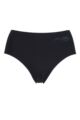 Ladies 1 Pair Sloggi Zero One Cheeky Hipster Knickers - Black