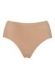 Ladies 1 Pair Sloggi Zero One Cheeky Hipster Knickers - Nude