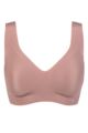 Ladies Sloggi Zero Feel Seamfree Bralette with Removable Pads - Cacao