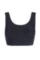 Ladies Sloggi Zero Feel Seamfree Bralette Top with Removable Pads - Black