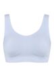 Ladies Sloggi Zero Feel Seamfree Bralette Top with Removable Pads - Light Blue