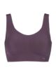 Ladies Sloggi Zero Feel Seamfree Bralette Top with Removable Pads - Kaluha