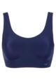 Ladies Sloggi Zero Feel Seamfree Bralette Top with Removable Pads - Navy