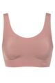 Ladies Sloggi Zero Feel Seamfree Bralette Top with Removable Pads - Cacao
