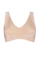 Ladies Sloggi Zero Feel Seamfree Soft Bra with Removable Pads - Cognac