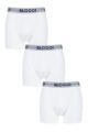 Mens 3 Pack Sloggi Go Soft Waistband Comfort Cotton Longer Leg Boxer Shorts - White