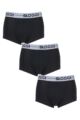 Mens 3 Pack Sloggi Go Soft Waistband Comfort Cotton Low Rise Hipster Boxers - Black