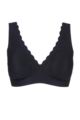 Ladies Sloggi Zero Feel Seamfree Lace Bralette - Black