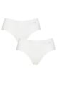 Ladies 2 Pack Sloggi Zero Feel Seamfree Hipster Knickers - White