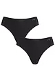 Women's 2 Pack Sloggi Zero Feel Seamfree Tanga Knickers - Black