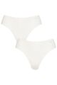 Ladies 2 Pack Sloggi Zero Feel Seamfree Tanga Knickers - Angora