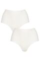 Ladies 2 Pack Sloggi Zero Feel Seamfree Maxi Knickers - Angora