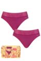 Ladies 2 Pack Sloggi Period Pants Tai Light - Wine