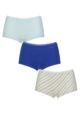 Women's 3 Pack Sloggi Go Crush Shorts - Blue
