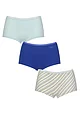 Women's 3 Pack Sloggi Go Crush Shorts - Blue