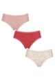 Women's 3 Pack Sloggi Go Crush Hipster Briefs - Red