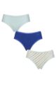 Women's 3 Pack Sloggi Go Crush Hipster Briefs - Blue