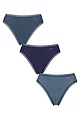 Women's 3 Pack Sloggi Go Crush High Leg Briefs - Turquoise