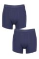 Mens 2 Pair Sloggi EVER Ease Boxer Shorts - Deep Cobalt