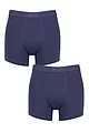 Mens 2 Pair Sloggi EVER Ease Boxer Shorts - Deep Cobalt