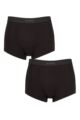 Mens 2 Pair Sloggi EVER Ease Hipster Trunks - Black