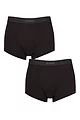 Mens 2 Pair Sloggi EVER Ease Hipster Trunks - Black