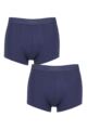 Mens 2 Pair Sloggi EVER Ease Hipster Trunks - Deep Cobalt