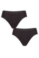 Mens 2 Pack Sloggi SLG Baselayer Briefs - Charcoal