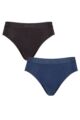 Mens 2 Pack Sloggi SLG Baselayer Briefs - Ultramarine