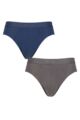 Mens 2 Pack Sloggi SLG Baselayer Briefs - Multi