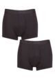 Mens 2 Pack Sloggi SLG Baselayer Trunks - Charcoal