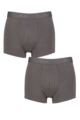 Mens 2 Pack Sloggi SLG Baselayer Trunks - Shiver
