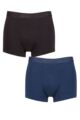 Mens 2 Pack Sloggi SLG Baselayer Trunks - Ultramarine