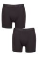 Mens 2 Pack Sloggi SLG Baselayer Boxer Shorts - Charcoal