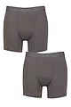 Mens 2 Pack Sloggi SLG Baselayer Boxer Shorts - Shiver