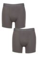 Mens 2 Pack Sloggi SLG Baselayer Boxer Shorts - Shiver
