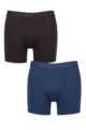 Mens 2 Pack Sloggi SLG Baselayer Boxer Shorts - Ultramarine