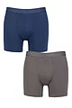 Mens 2 Pack Sloggi SLG Baselayer Boxer Shorts - Multi