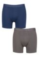Mens 2 Pack Sloggi SLG Baselayer Boxer Shorts - Multi
